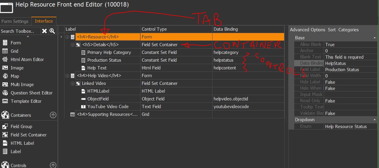 Object Modeller Form basics